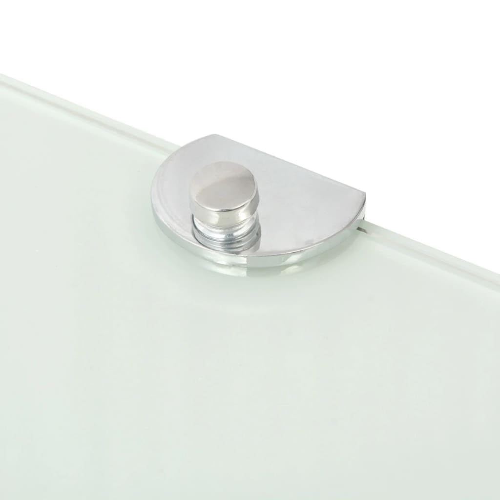HaoChrymec Étagères d'angle with Verre Trempé, Design Élégant, Capacité de Rangement Idéale, Étagère Murale Chambre, Bibliothèque Murale, Blanc, 35 x 35 cm