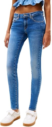 Tommy Jeans Damen Jeans Hose Sophie Low Rise Blau (Denim Medium) 34W/27L