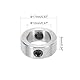 QUARKZMAN Welle Kragen 12mm Bohrung Aluminium Legierung Klemmen Kragen mit M4 Schrauben und Schraubenschlüssel für CNC Teile Werkzeuge Schubkarre Rasentraktor Silber 1 Set