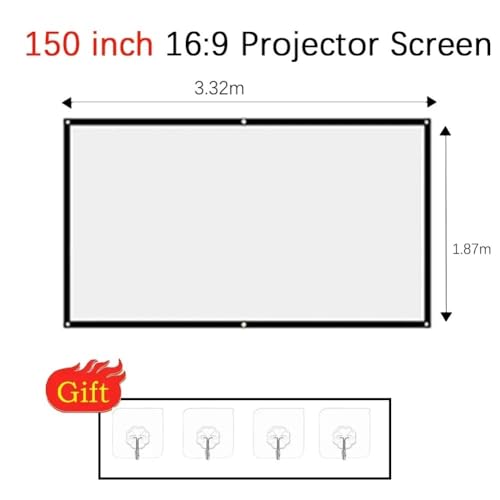 Pantalla plegable portátil antirreflejo 150 pulgadas miniatura 2