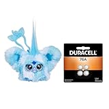 Furby Furblets SNO-Way Holiday Edition Mini Friend, 45+ Sounds, Holiday Music + Duracell 76A 1.5V Alkaline Batteries, 4 Count (Bundle)