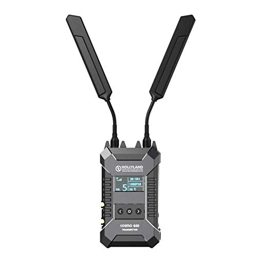 Hollyland Cosmo 600 - Set trasmettitore e ricevitore wireless HDMI/SDI con pannello di stato OLED