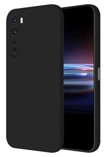 HONLEN Funda Compatible para OnePlus Nord Case, (6.44' Inches) Líquida TPU Silicona Cover con Anti-Rasguño, Cáscara Suave Cubierta Negro