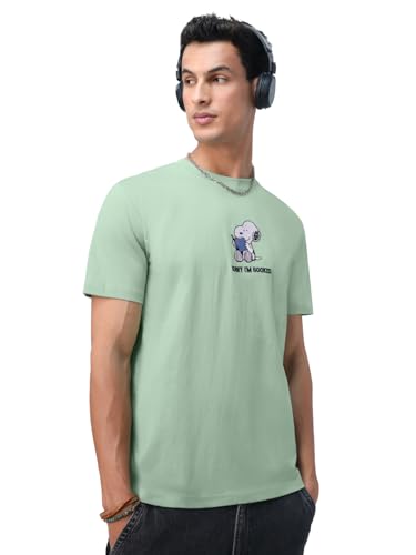 T-shirt Peanuts col rond décontracté en coton pour hommes et garçons