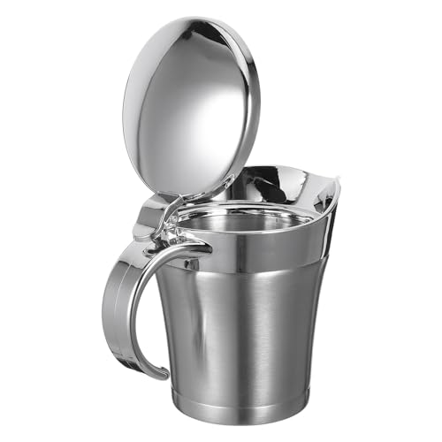 SHINEOFI Saucière Isotherme Inox Double Paroi Pichet à Sauce Thermique Résistant et Ergonomique pour Service de Steak et Repas Raffinés