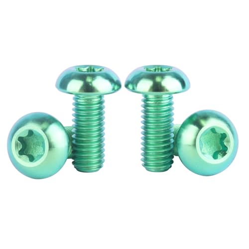 Image of 4PCS Titanium M5 x 12mm T25 Torx Head Bolt Screw (Green)