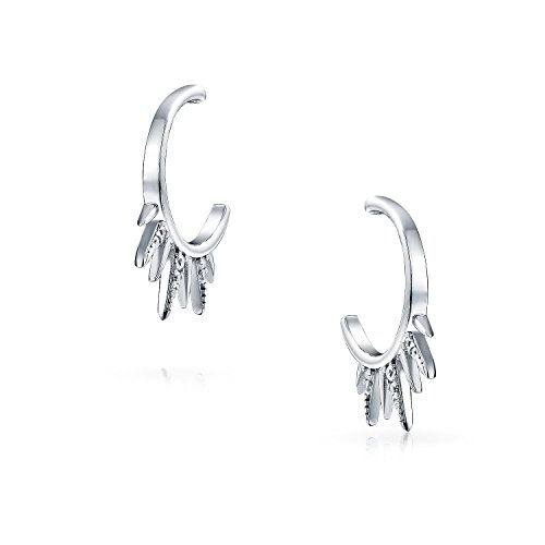 Pendientes góticos de plata .925 con 5 picos y circonio cúbico 2