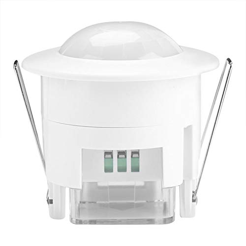 360 Degree Full Detection Angle Infrared Sensor, Energy Saving Ceiling Motion Sensor Light Bulb Switch with Adjustable Ambient Light and Delay Time for Home