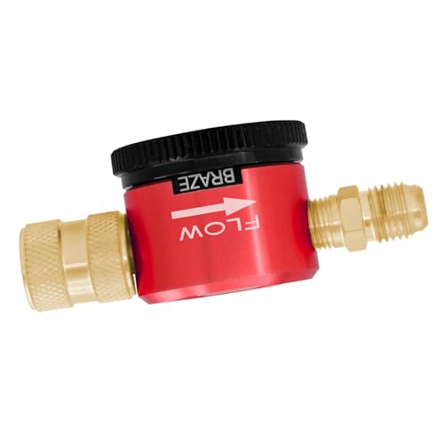 Nitrogen Purge Tool, 1/4 Inch Connector Nitrogen Gas Regulator Brazing Tool with 3 Point Dial for Rapid Switching,