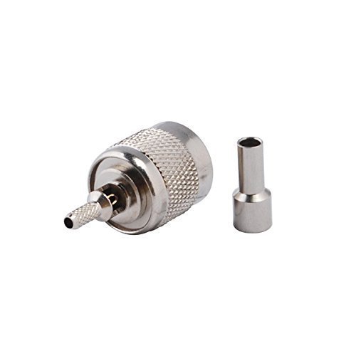 2pcs Rf Electronics Wire Terminal Connector TNC Male Straight for Coaxial Cable Rg174 Rg316 RFC100 Ships from USA