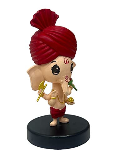 Image of AUGEN Ganesh God Action Figure Limited Edition Bobblehead for Car Dashboard, Office Desk & Study Table (Pack of 1)
