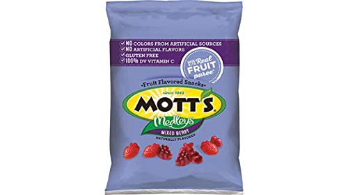 Motts Mixed Berry Fruit Snacks, 1.6 Ounce -- 144 per case.