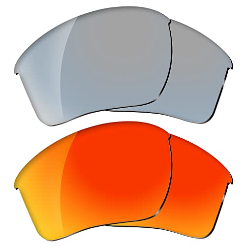 Image of Dynamix Polarized Replacement Lenses for Oakley Half Jacket 2.0 XL | Easy To Install | Fit Perfectly | Titanium + Fire Red