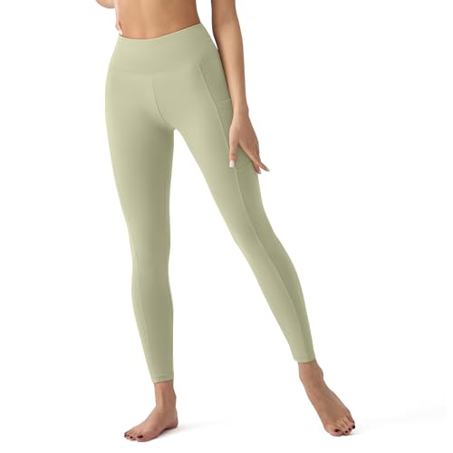 Image of YUDSUD High Waisted Leggings for Women with Pockets - Tummy Control Capris Yoga Pants for Workout Running Athletic Cycling