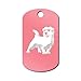 Norfolk Terrier Engraved Keychain/GI Tag Mister Petlife Pink