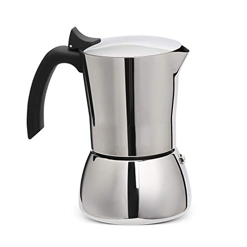 Resnnih Cafetera Italiana Moka Cafeteras Espresso Induccion 6 Tazas mango anti...