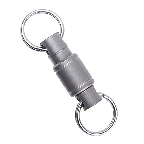 DONGKER Quick Release Keychain,Titanium Detachable Dual Key Ring, Pull Apart Key Ring Car Key Holder,Secure Key Attachment to Bag Purse & Belt