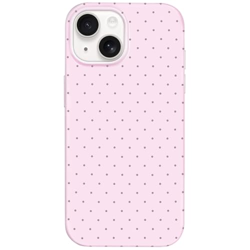 Hython for iPhone 14 Case & iPhone 13 Case Cute Polka Dot Aesthetic Design Simple Cover 6.1", Thin Slim Anti-Scratch Soft TPU Bumper Shockproof Rubber Protective Phone Cover Women Girls Girly, Pink - image 1