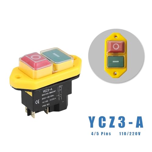 Interrupteur électromagnétique YCZ3-C 220V à 5 broches avec couvercle - 3