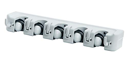 Superio Brand 5 Slot Mop and Broom Organizer Color: White - Thumbnail 6