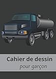  Cahier de dessin pour garçon: Ce grand carnet encouragera votre enfant à dessiner, à peindre... (100 page blanches, format A4) - couverture avec camion