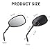 Universal Motorcycle Mirrors - M10 Black Oval Handlebar Rearview Mirrors Compatible with Honda Shadow MSX125 Kawasaki Vulcan Z900 Suzuki SV650 Volusia