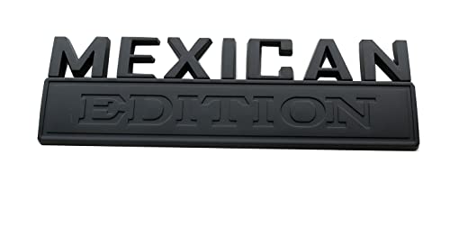 Image of 1pc 7 inch Large Mexican Edition Emblem Badges Decal Car Flag Decal Military Replacement for F150 F250 F350 Chevy Silverado 1500 2500 Chevrolet C10 C15 (Black)