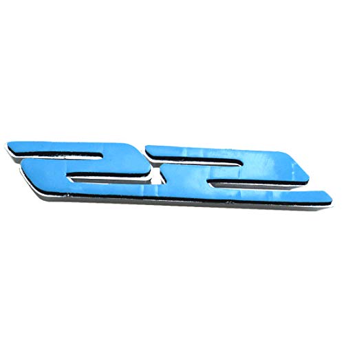 Image of Grill Side Fender Trunk Super Sport Emblem Badge Decal Letter 3D Logo Compatible with 2010 to 2025 Slant SS (Set of 2) (Chrome Red)