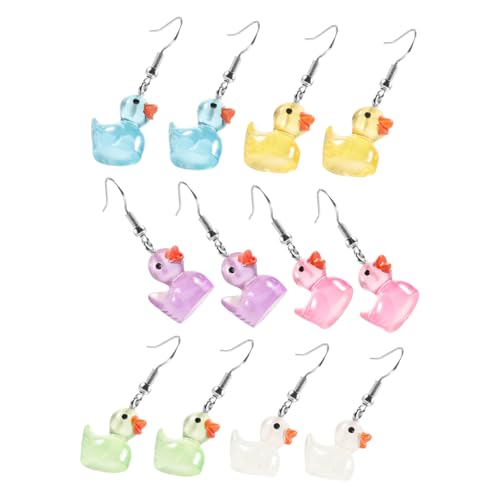 LRXIYODE Pendientes Colgantes De Mujer Divertidos y Coloridos De Dibujos Animados, Pendientes Luminosos De Silicona, 6 Pares Colores Fosforescentes Para Adolescentes Fiestas y Regalos