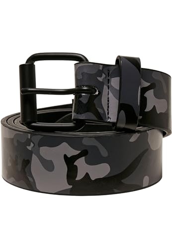 Urban Classics Synthetic Leather Camo Belt Cinturón, Camuflaje Oscuro, L-XL Unisex Adulto