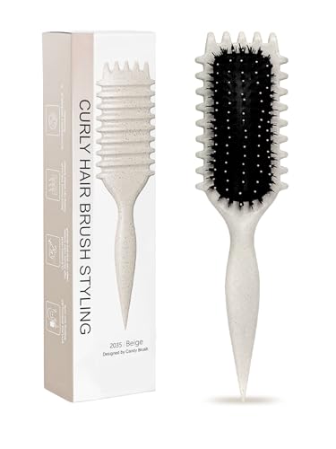 Curl Defining Brush for Curly Hair (Beige)