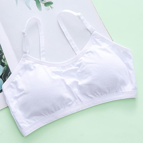 Girls Bras Cotton 9-17 Years Cotton Sports Bras for Girls Underwear for Girls Teen Strapless Bras for Girls Ages 12-14 Strapless Bras for Teens Preteen Bras Kids Bra 09# White 11 Years2