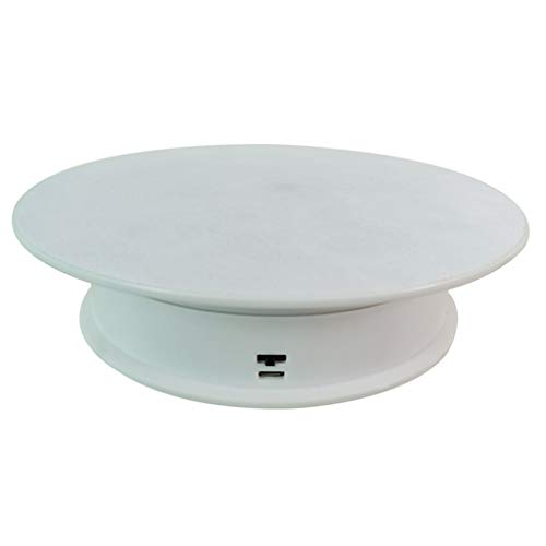 HOMEROY - Soporte giratorio eléctrico de 2 velocidades, silencioso, giratorio, para relojes de mesa, joyas, mesa giratori