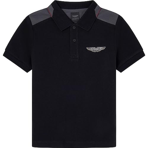 Hackett London Am Col Block Camisa de Polo, Negro (Negro), 3 años para Niños