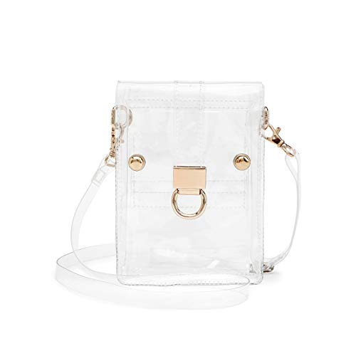 SharPlus Clear Crossbody Bag Purse for Women, Stadium Approved Plastic Transparent Bag Cell