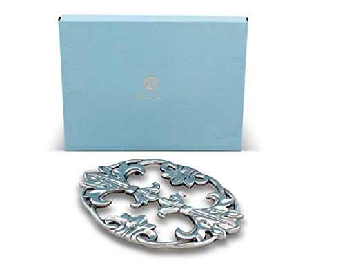 Arthur Court 040994 Designs Aluminum Fleur-De-Lis Trivet Hot Pans Pots Dishes Or Teapot French Theme 9.25 Inch X 7 Inch thumb #5