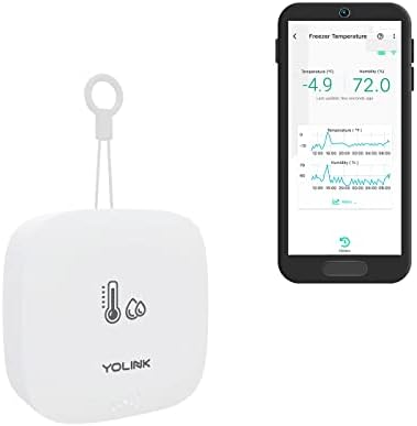 YoLink Smart Outdoor Temperature & Humidity Sensor, Hygrometer, Thermometer, 1000' Long Range, 2+ Years Battery Life, Remote Monitoring Alerts, Alexa, IFTTT Integration. Hub Required!