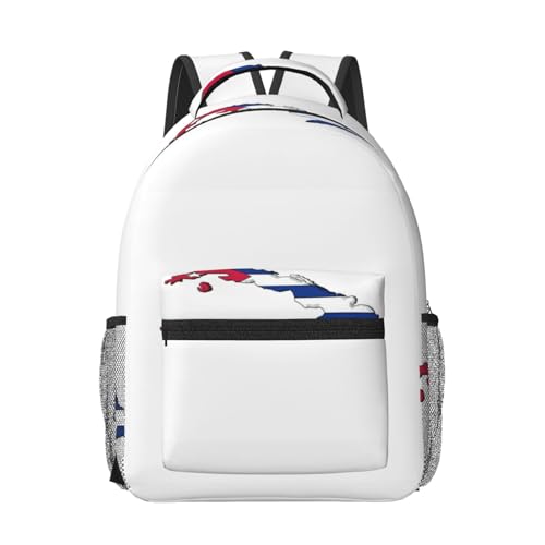 Mochila versátil para laptop con diseño de mapa para viajes urbanos