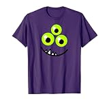 Cute One Eyed Monster Face Green Eyes Halloween Costume T-Shirt