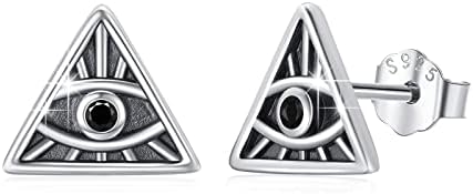 Celtic Cross Earrings 925 Sterling Silver Celtic Stud Earrings Small Stud Earrings Black Cross Earrings Jewellery for Girls Unisex Men Son Teens