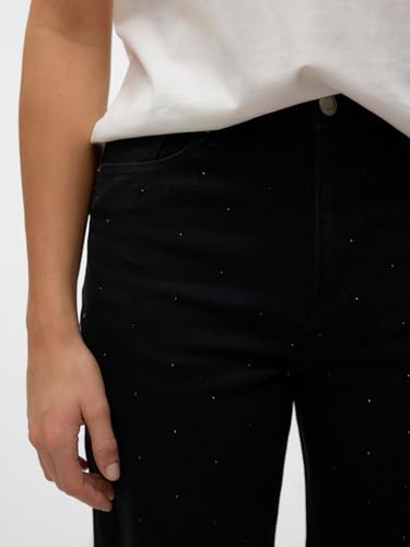 VERO MODA Damen VMTESSA HR Wide RHINES RA118 GA Weite Jeans, Black, 32 W/34 L – Ansicht 7