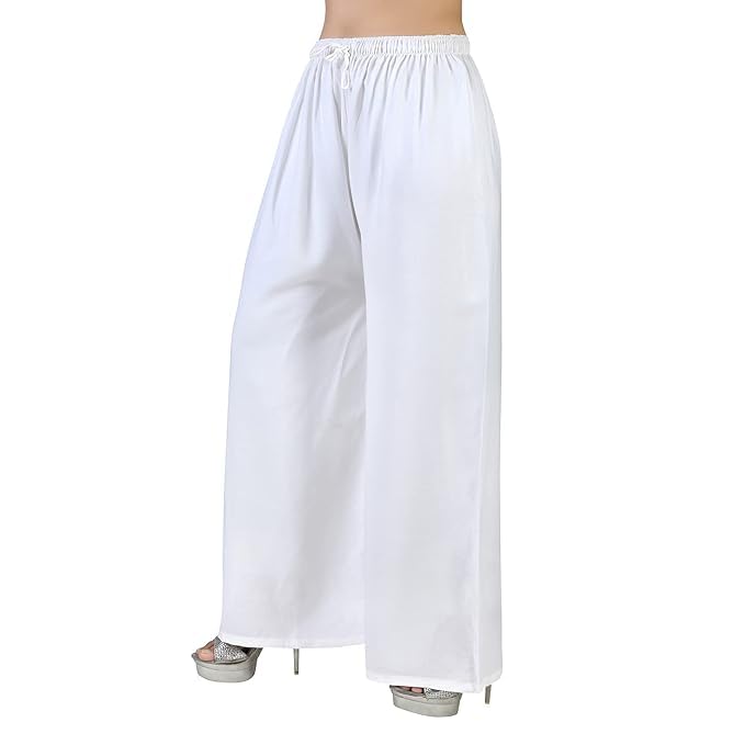 Womens Soft Rayon Wide Leg Palazzo with Stretchable Elastic Waistband-picture-15