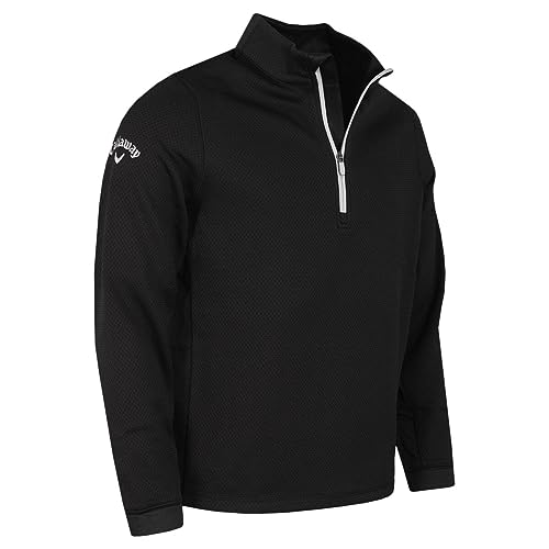 Callaway Apparel Men's Long Sleeve Hexagon Fleece Base Layer Sweater Sweater