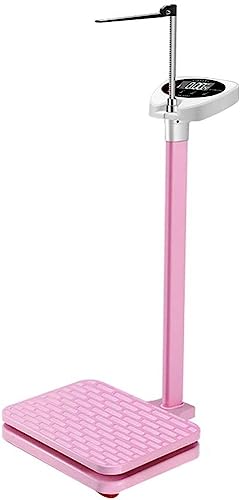 Professional Physician Weight Scale,Height and Weight Scales, Electronic Doctor Scales, Accurate Measurement of Height and Weight, Hd Display, 180Kg / 396 Lbs (Pink)
