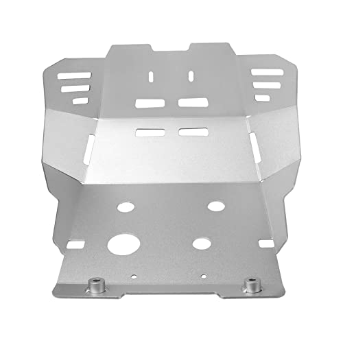 Image of Motorcycle Engine Skid Plate Bash Plate Compatible with Honda CRF300L CRF300 L ABS 2021 2022 2023 2024 2025 CRF300LS 2023 2024 2025 Aluminum Belly Pan Protective Cover(sliver)