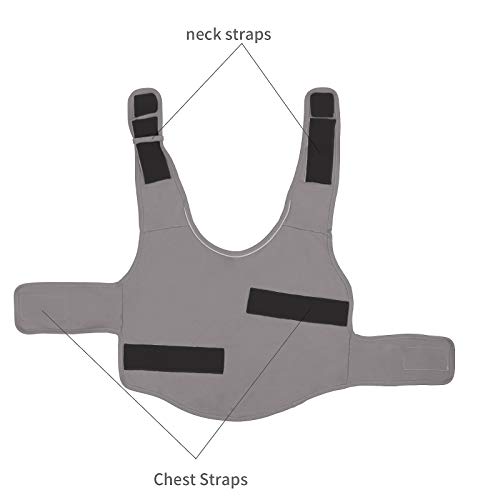 Image of Comfort Dog Anxiety Relief Coat, Dog Anxiety Calming Vest Wrap for Thunderstorm,Travel,4th of July Fireworks,Vet Visits,Separation Anxiety Relief for Dogs (S, Light Gray)