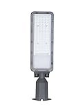 Dopa Lampione Stradale elettricio LED 6000K ad Alta Luminosità – IP65 Impermeabile, Alluminio Pressofuso, Braccio Orientabile ±70°, Illuminazione Esterna 50W / 100W / 200W (50W)