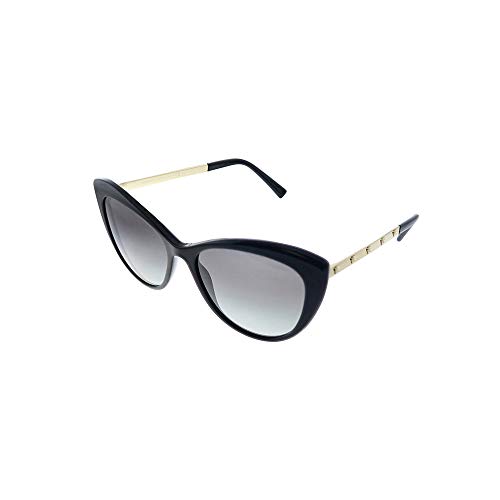 Versace VE 4348 GB1 11 Black Plastic Cat-Eye Sunglasses Grey Gradient Lens
