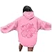 Palm Puff Hoodie for Women Girls Cute Pink Graphic Oversized Preppy Sweatshirt Loose Fit Y2K Hoodies with Pockets