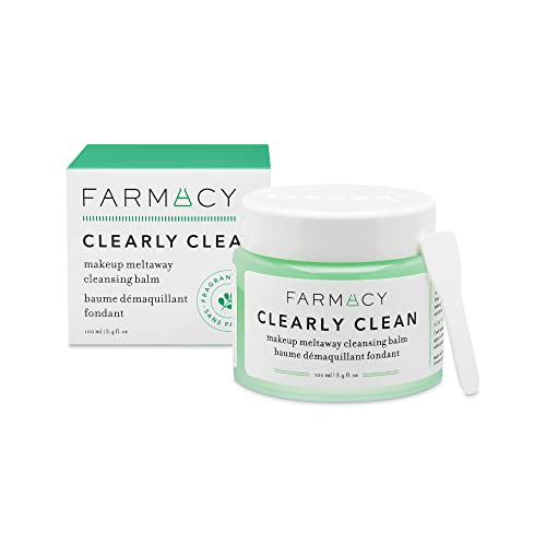 Farmacy Makeup Remover Cleansing Balm - Clearly Clean Fragrance-Free Makeup Melting Balm - Great Balm Cleanser for Sensitive Skin 3.4oz